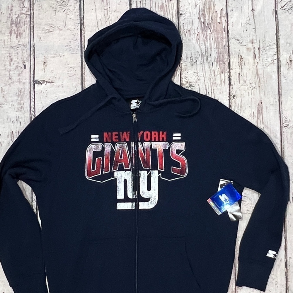 NWT New York Giants Hoodie Starter NFL Football Pullover Sweatshirt - Picture 2 of 5